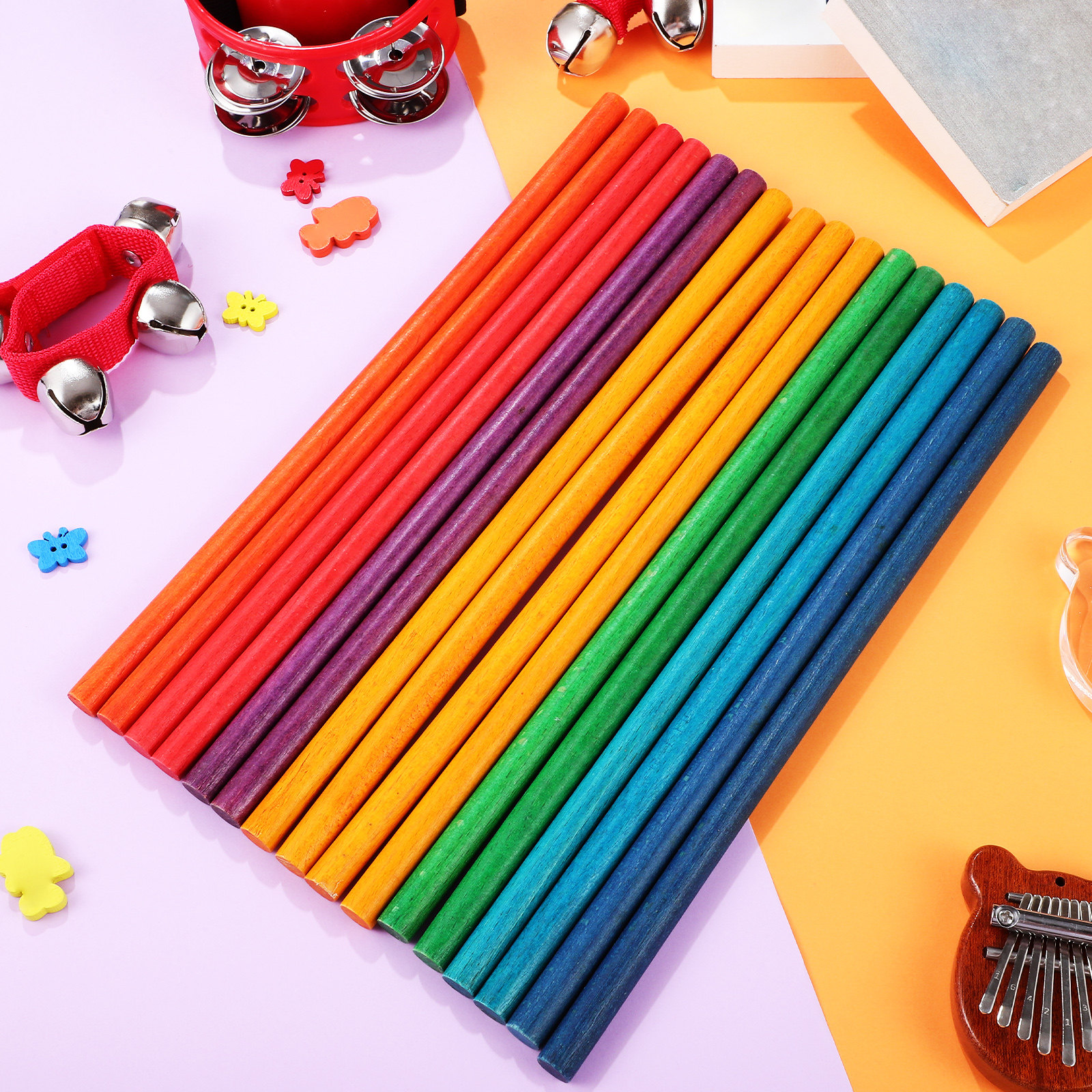 16Pcs Wooden Rhythm Sticks Col - Outdoor Sport Bar avis et prix